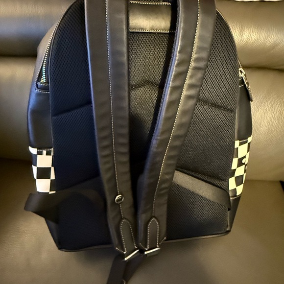 Coach Black and White Checkered Men's Backpack - Picture 5 of 15